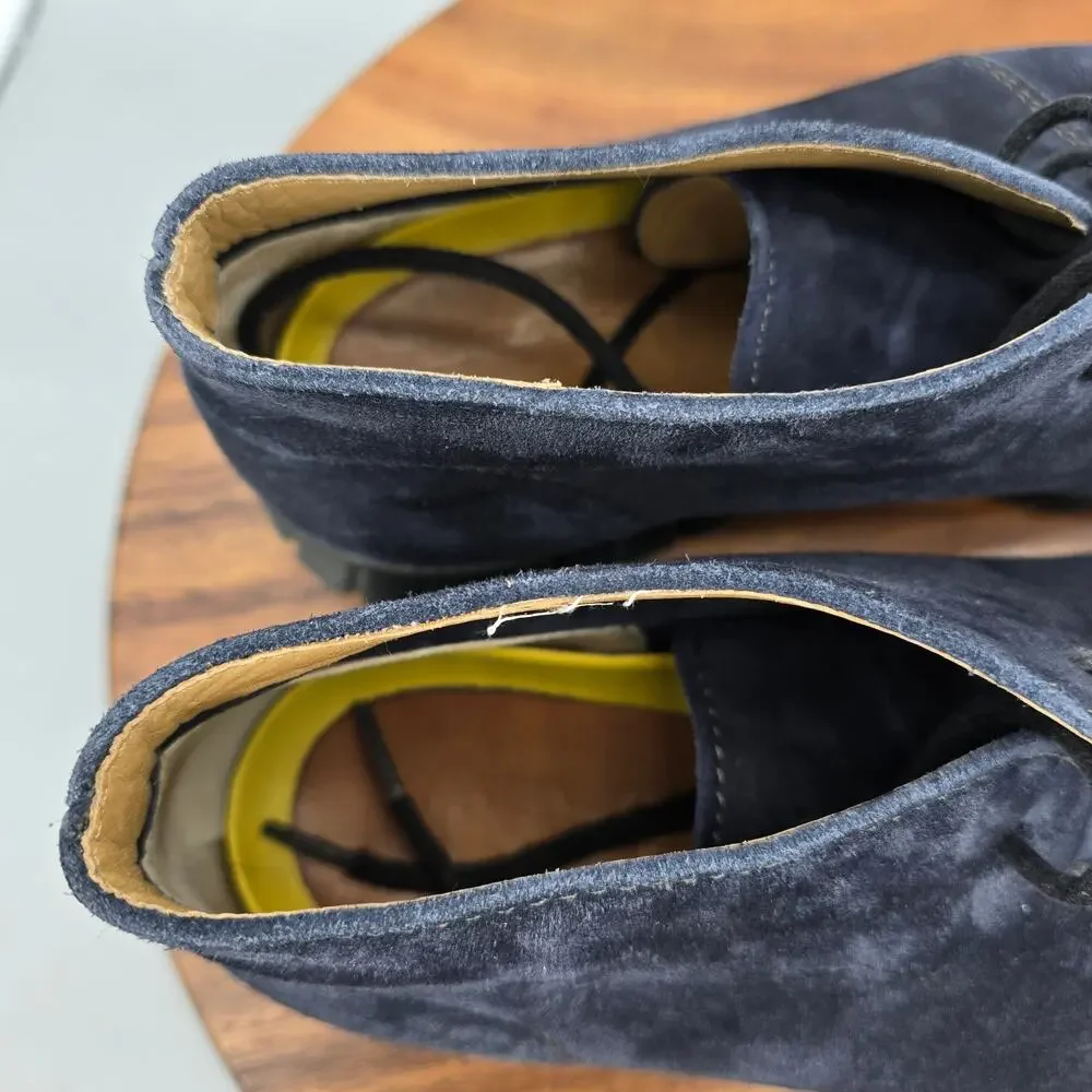 Cole Haan Zerogrand Chukka Boots Mens 11 M Blue Suede Leather Ankle Casual